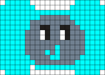 Elephant Head Perler Bead Pattern / Bead Sprite - Resolução 72 Dpi 300 Dpi (442x316), Png Download