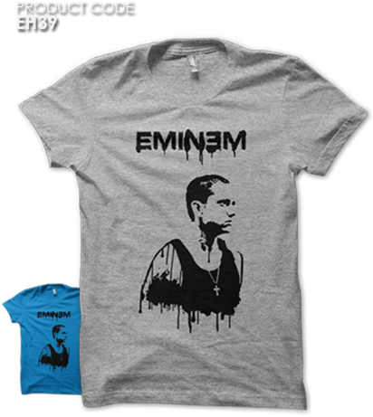 Eminem Half Sleeves Tshirt - Mockup (444x480), Png Download