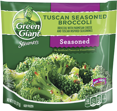 Green Giant Tuscan Seasoned Broccoli - Green Giant Broccoli Steamers (400x400), Png Download