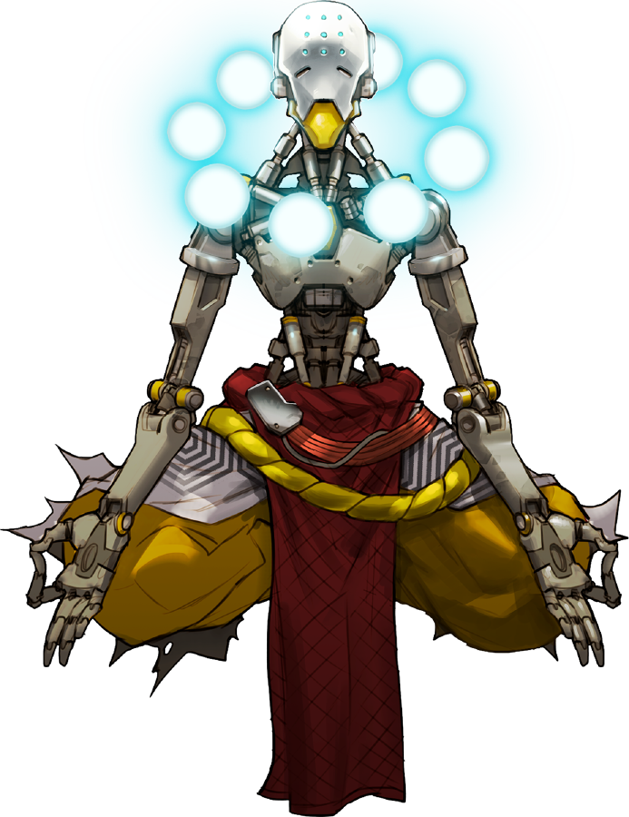 Yes Even Stubborn Ninja Cyborgs Zen Is As Versatile - Overwatch Zenyatta Concept Art (693x900), Png Download