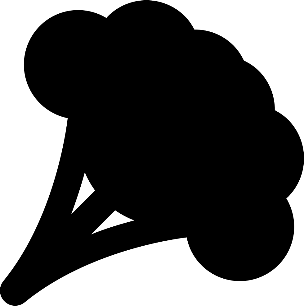 Broccoli Vegetable Silhouette Comments - Vegetable Silhouette Png (980x984), Png Download