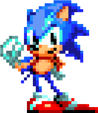 Sonic Mania Classic Sonic - Sonic Mania Sprite Gif (360x420), Png Download