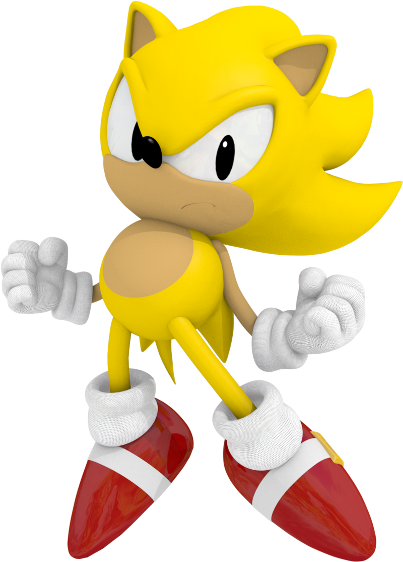 Super Classic Sonic - Classic Dark Super Sonic (900x1291), Png Download