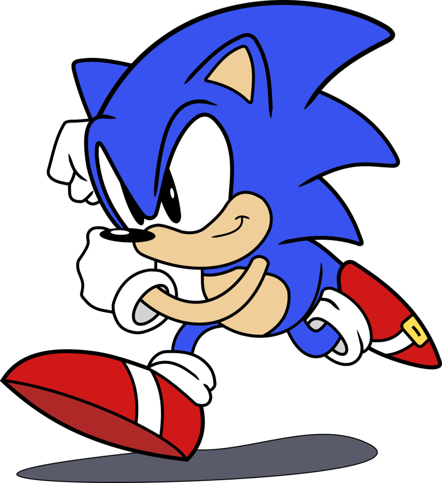 Classic Sonic The Hedgehog By Raindashy - Sonic Calsec The Hedgehog (900x983), Png Download