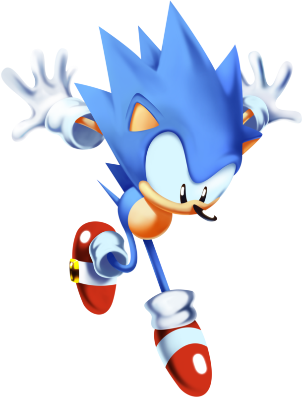 Sanic Drawing Classic - Sonic Mania Adventures Sonic Png (786x1017), Png Download