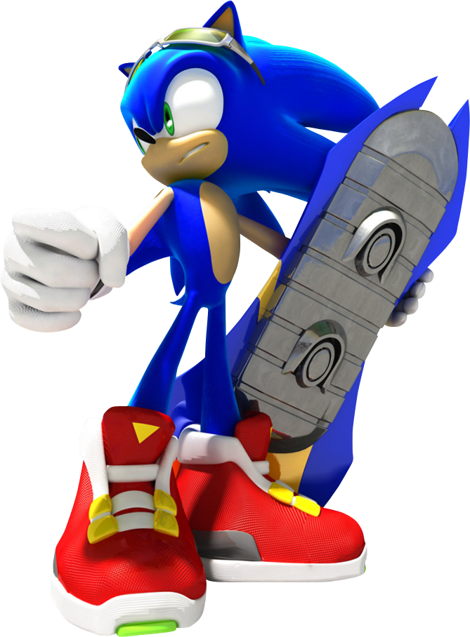 Which One Of These Should Be Sonic's Alternate Costume - Sonic Riders Zero Gravity Sonic (669x908), Png Download