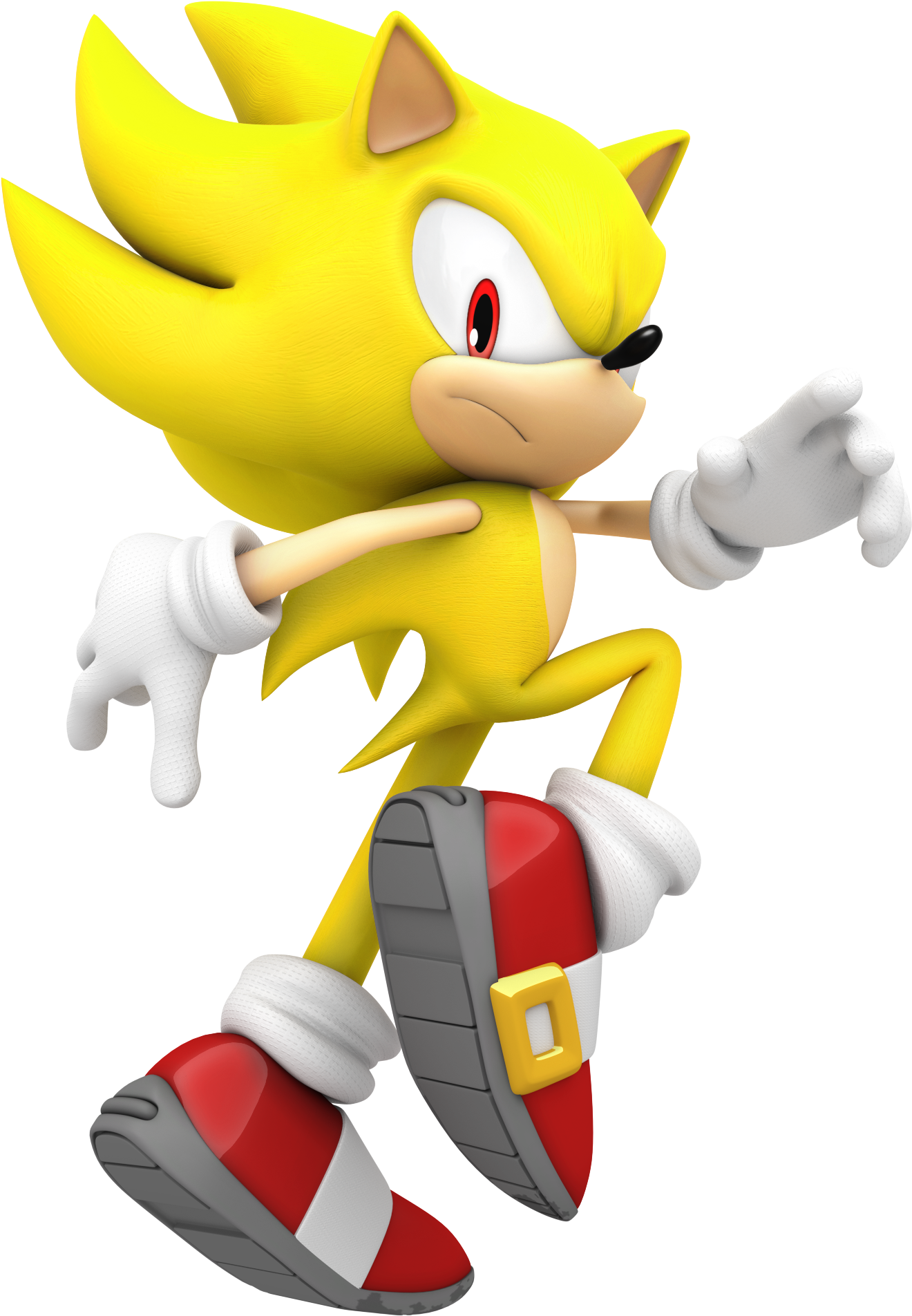 Sanic Drawing Super Image Royalty Free Stock - Super Sonic 3d Png (1335x1903), Png Download