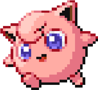 Pokemonjigglypuff Pokemon Jigglypuff Pixel Pixelart - Jigglypuff Pixel Png (355x352), Png Download