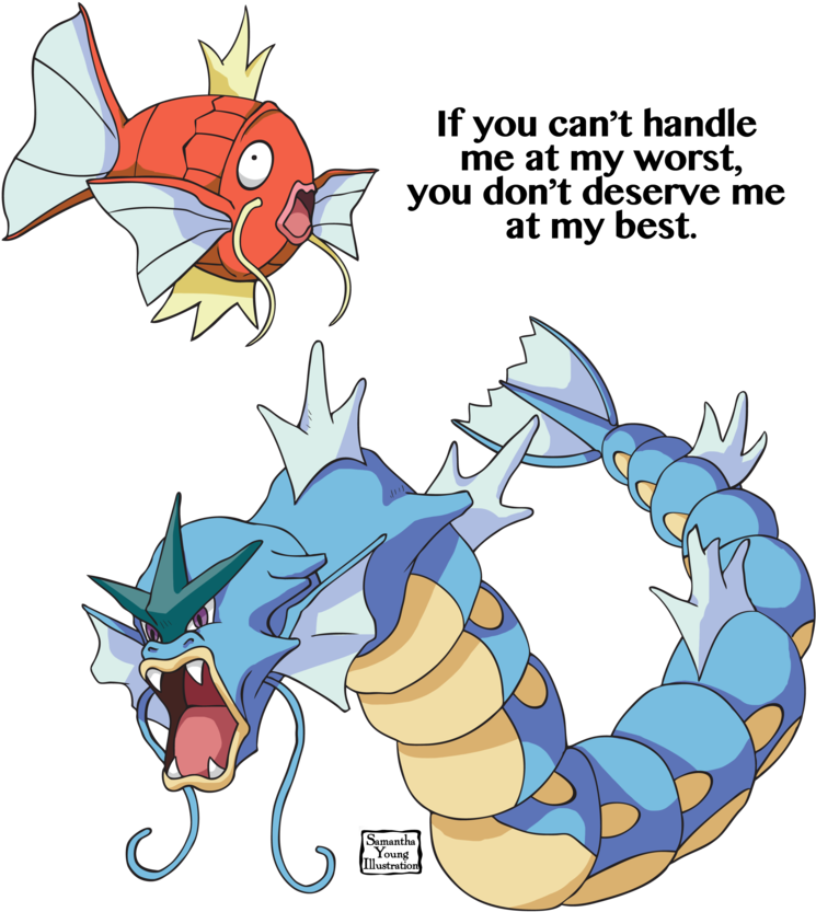 Png Freeuse Stock By Samyoungillustration On Deviantart - Magikarp Gyarados (894x894), Png Download
