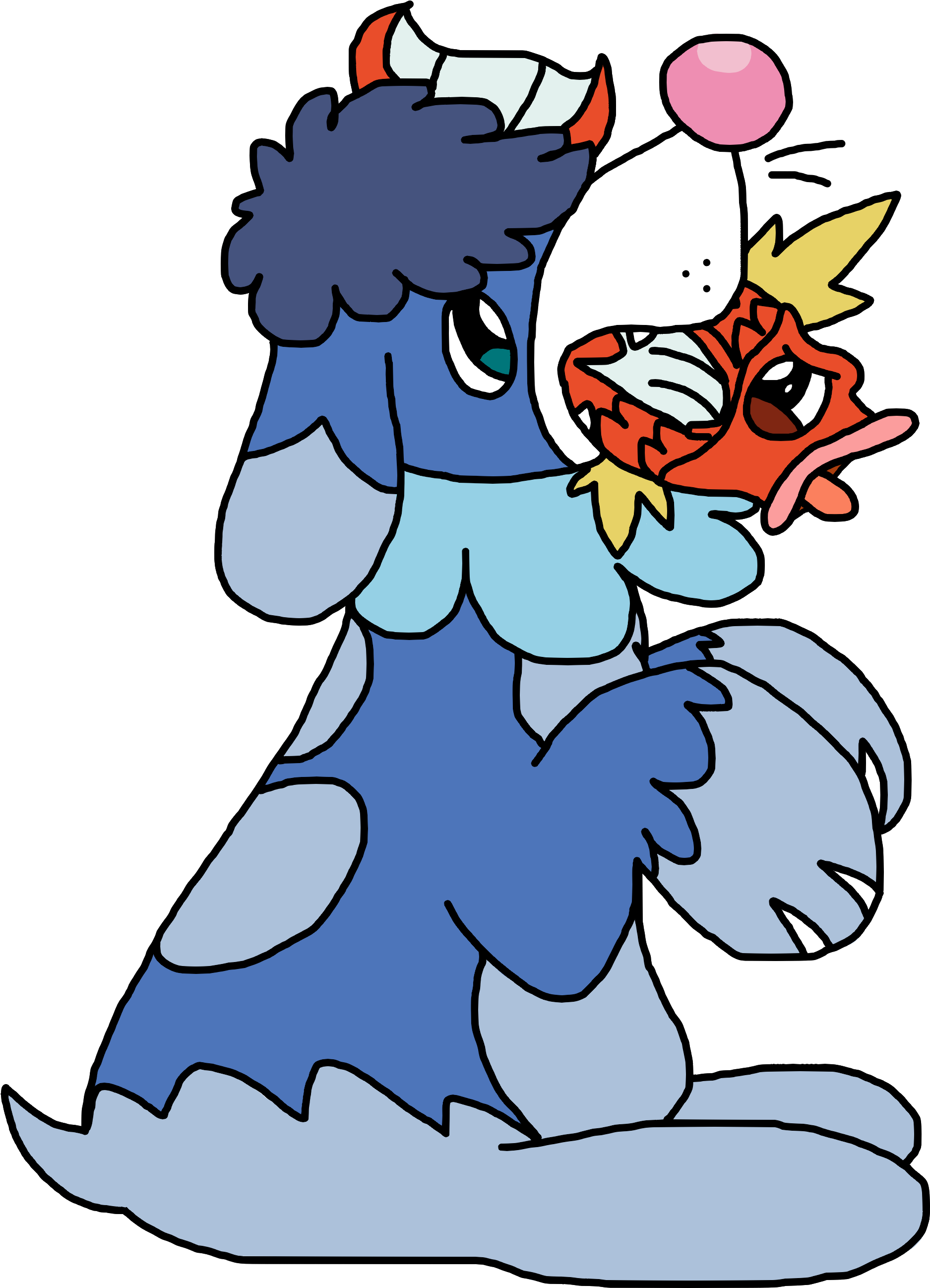 I Caught A Magikarp - Blue Magikarp (2000x2700), Png Download