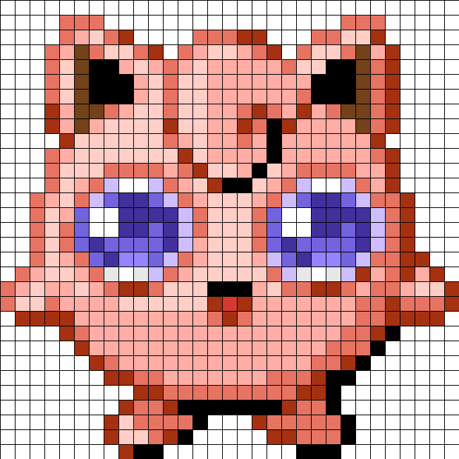 Jigglypuff Perler Bead Pattern / Bead Sprite - Jigglypuff Perler Bead Pattern (651x651), Png Download