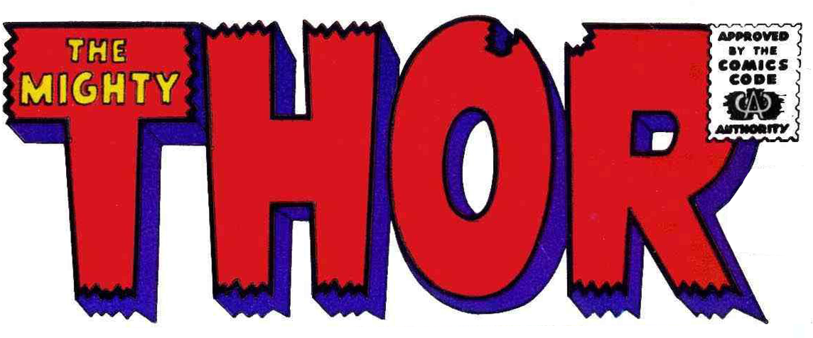 Thor Vol 1 Logo - Mighty Thor Comic Logo (1159x484), Png Download