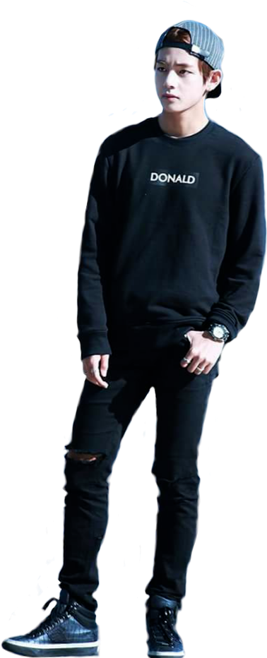 Taehyung, Bts - Kim Taehyung Airport Fashion (647x962), Png Download