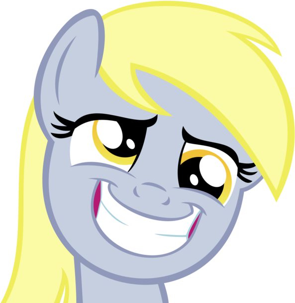Herp Derp - My Little Pony Derpy Face (1191x670), Png Download