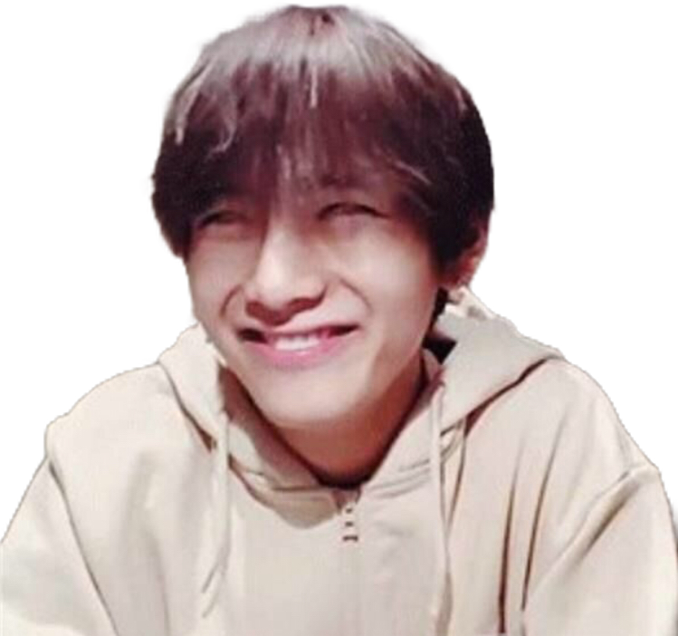 V Derp Face Bts Bangtan Korea South Tae Taehyung Freeto - Bts Taehyung Meme Face (749x702), Png Download