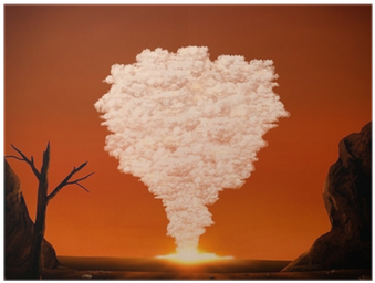 Mushroom Cloud From A Large Explosion In The Desert - Mushroom Cloud (400x400), Png Download