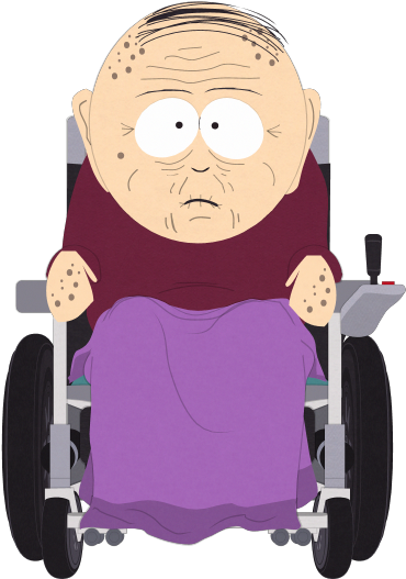 Marsh Family Grandpa Marsh W Purple Blanket - South Park (375x536), Png Download