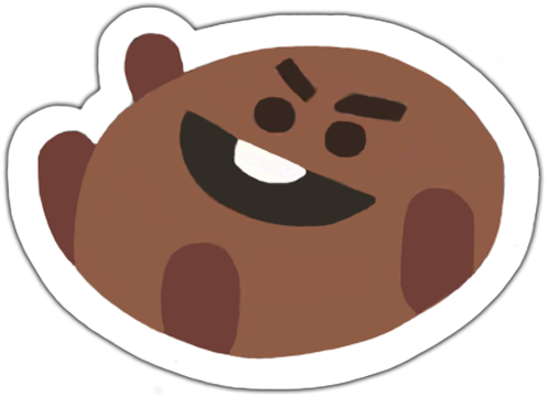 Deviantart Is The World's Largest Online Social Community - Bt21 Shooky Sticker Png (500x500), Png Download