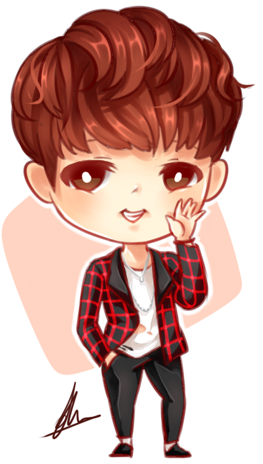 Fanart Of Rapmon From Bts Continues Crying - Bts Chibi War Of Hormones (600x967), Png Download