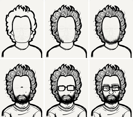 After Getting The Screen Of My Ipad Nice And Smeary - Drawing Manga Beard (550x485), Png Download