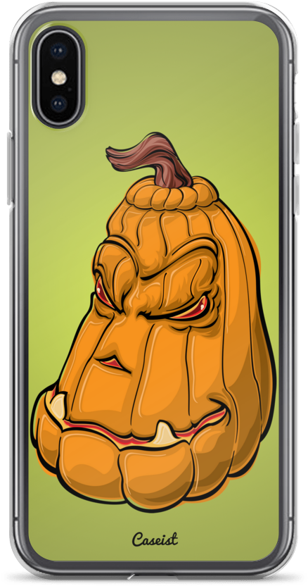 Grumpy Cartoon Pumpkin Iphone Case - Happy Halloween Shirt Pumpkin Costume Gift Hocus Pocus (1000x1000), Png Download