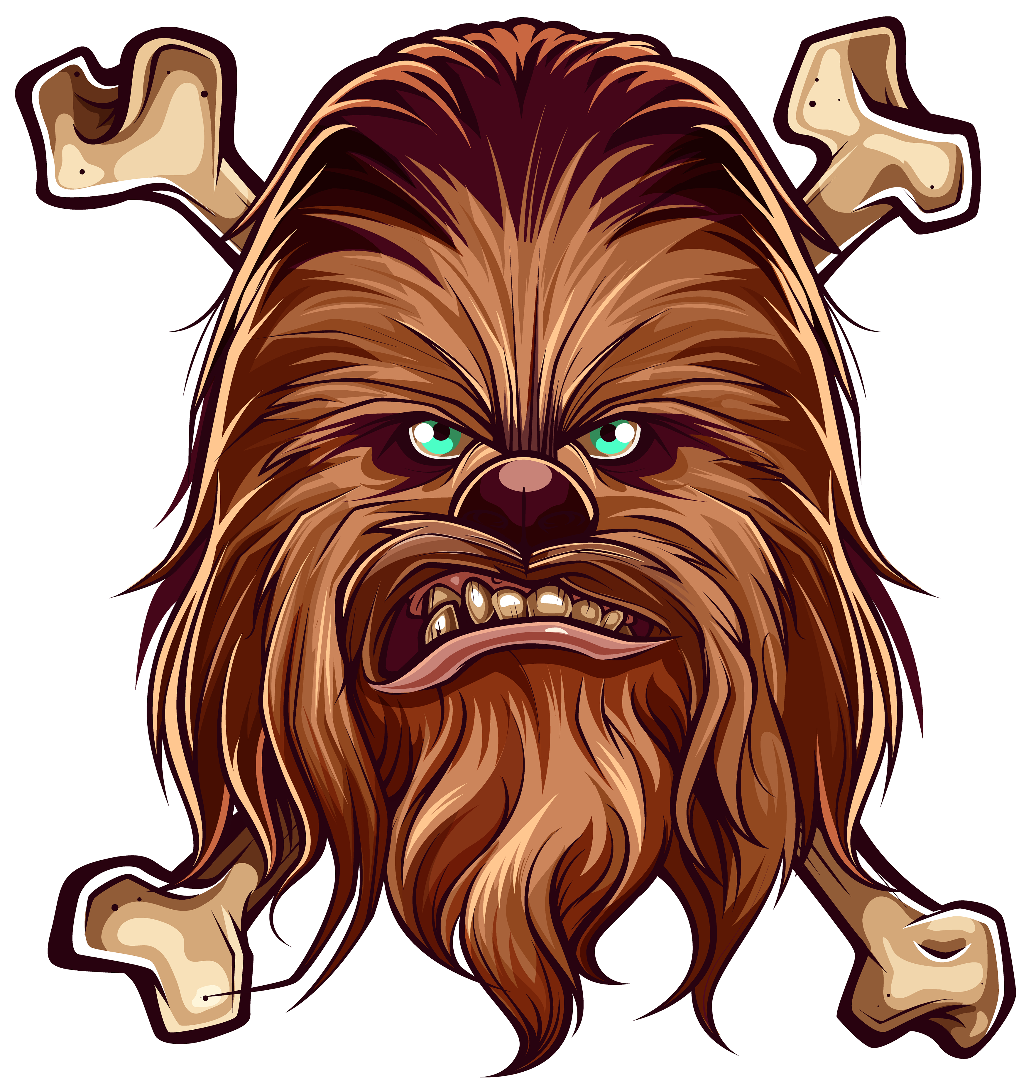 Download Chewbacca Face Png Chewbacca Illustration Full Size Png Image Pngkit