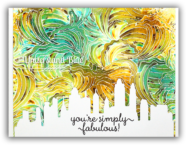 Paper Artsy Infusions Hero Arts Abstract Waves Card - Motif (650x506), Png Download