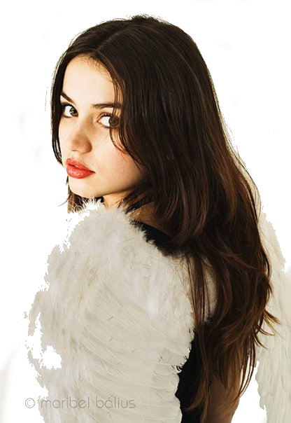 Ana De Armas And Love Image - Ana De Armas Black Hair (416x604), Png Download