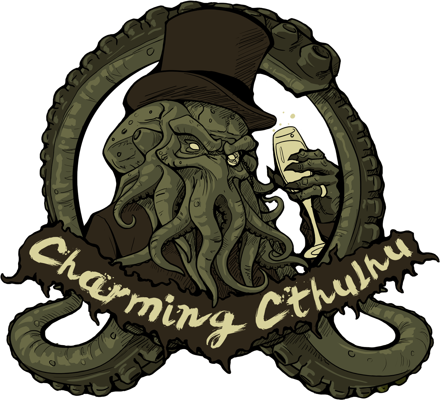 Charming Cthulhu Tshirt12 Hp Lovecraft, Lovecraft - Charming Cthulhu (1600x1474), Png Download