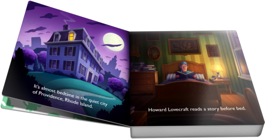 Sweet Dreams Cthulhu Hardcover Board Book - Open Board Book (600x334), Png Download