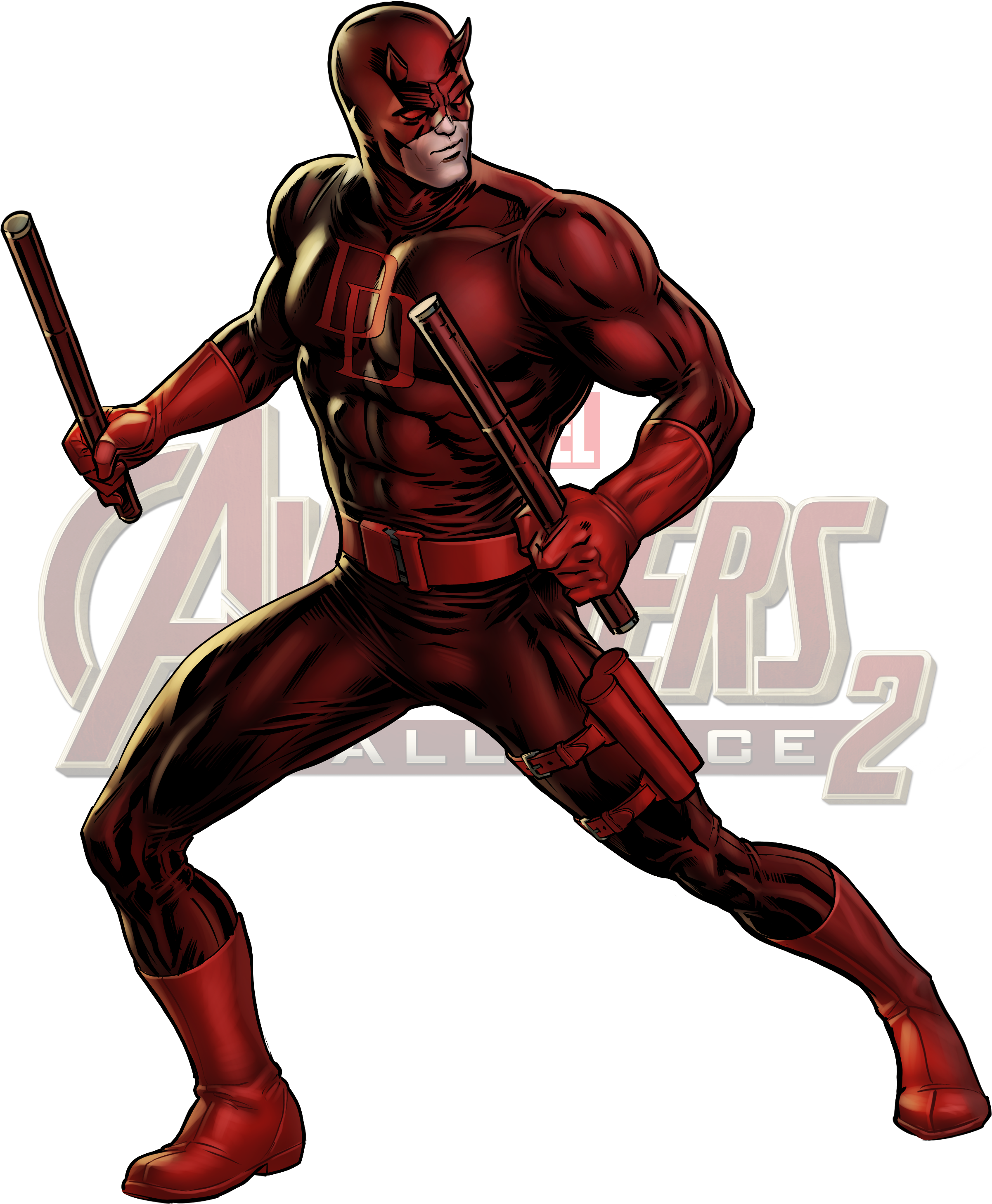 Icon Daredevil - Daredevil Marvel Avengers Alliance (2700x3300), Png Download