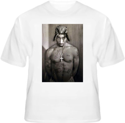 Tupac Shakur 2 Pac Thug Life Hip Hop T Shirt - Door Poster: Tupac Shakur Hip Hop's Most Wanted Door (454x412), Png Download