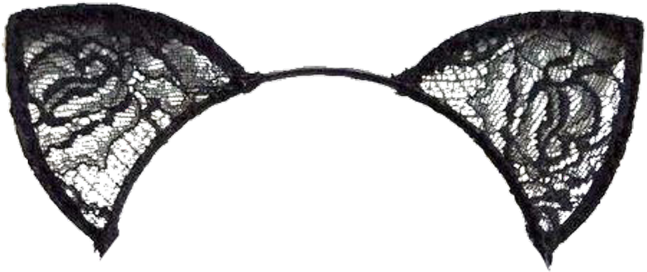 Ears Catwoman Girly Black - Cat Ears Headband Png (500x469), Png Download