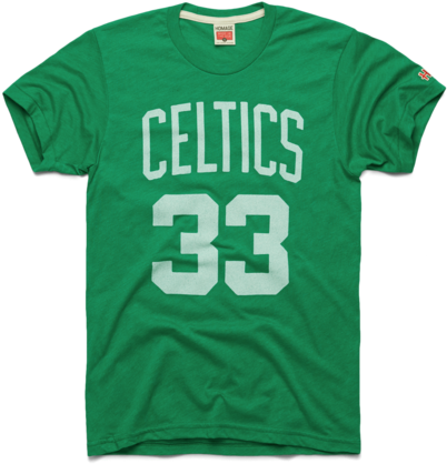 Larry Bird Green Jersey (600x600), Png Download