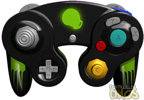 Little Mac - Custom Marth Gamecube Controller (474x340), Png Download
