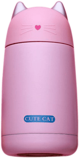Cute Cat Ears Insulated Stainless Steel Thermos - Humidifier (640x640), Png Download