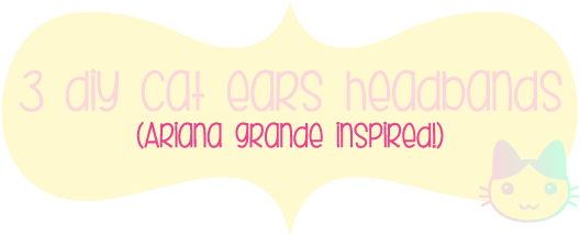 3 Diy Cat Ears Headbands ♡ - Graphic Design (600x241), Png Download