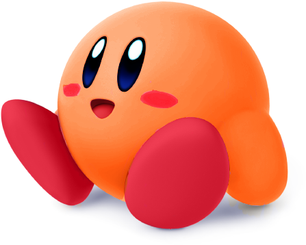 Image - Orange Kirby Super Smash Bros (500x440), Png Download