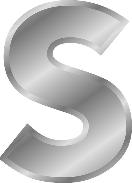 Cartoon, Free, Silver, Effect, Letter, Block, Letters - Letter S In Gold (462x640), Png Download