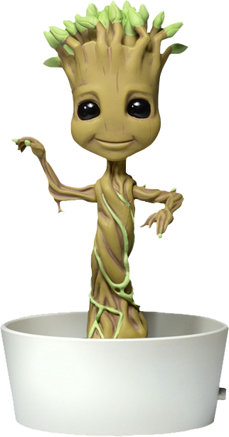 Guardians Of The Galaxy - Neca Guardians Of The Galaxy Body Knocker Dancing Groot (322x615), Png Download