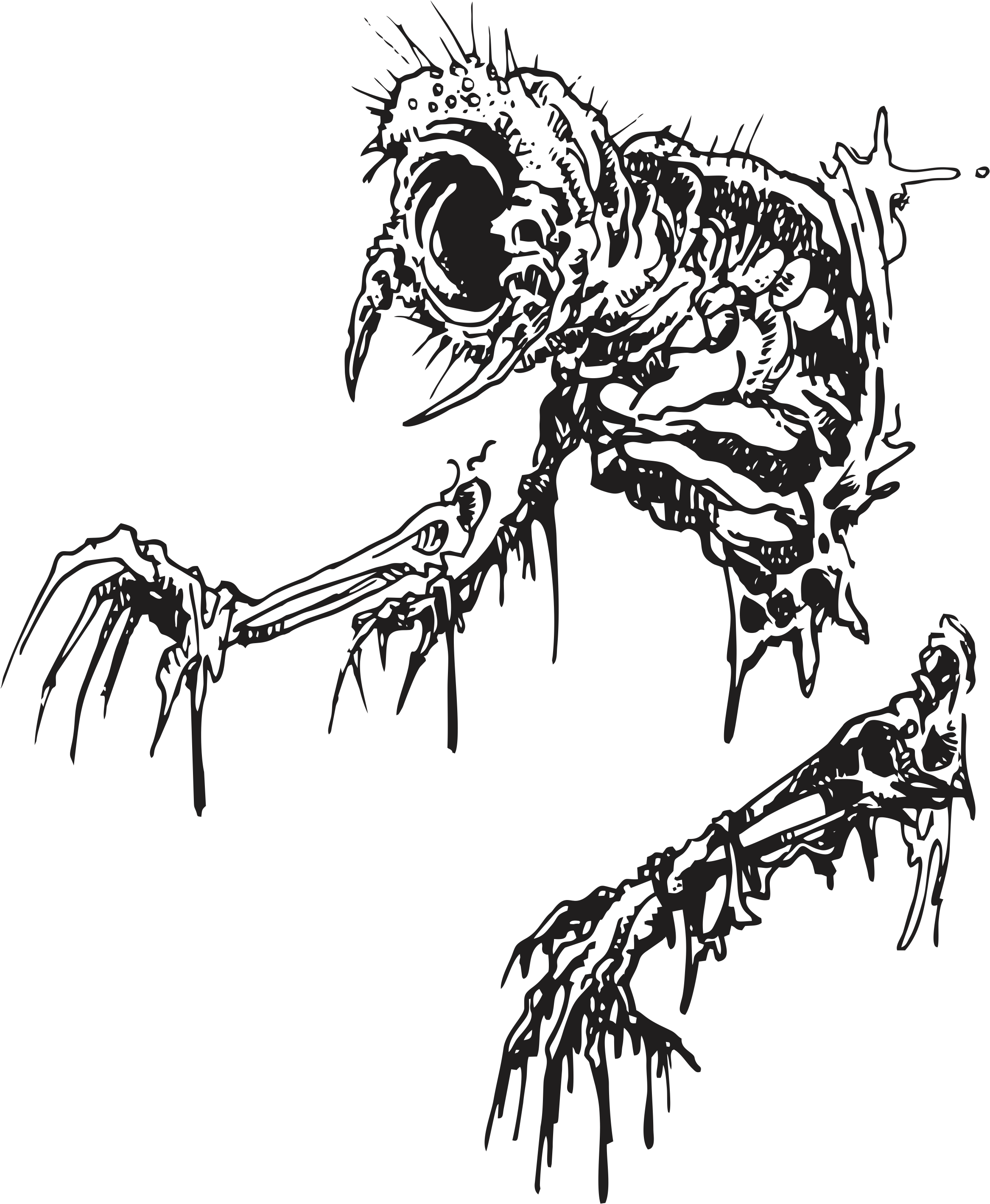 Doodle - Bird Of Prey (2334x2840), Png Download