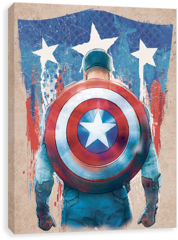 Captain America - Fade - Captain America 75th Anniversary Shirt (500x500), Png Download