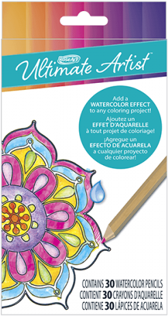 Ultimate Artist 30ct Watercolor Pencils - Roseart Ultimate Artist 40 Page Coloring Book (500x500), Png Download