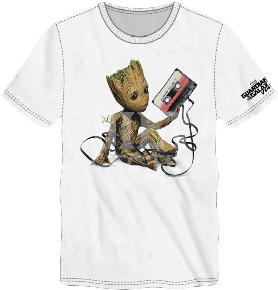 Guardians Of The Galaxy Baby Groot Mixtape Tee - Officially Licensed Original Inc. Officially Licensed (573x573), Png Download