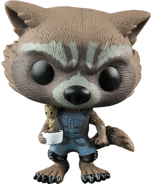 Guardians Of The Galaxy - Rocket And Groot Pop (500x587), Png Download