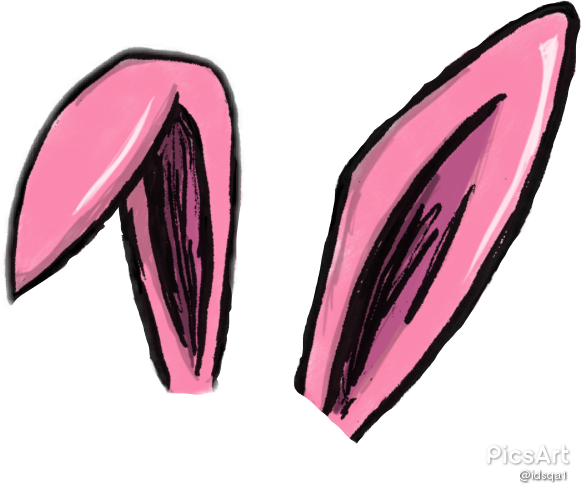 #bunny Ears#freetoedit - Bunny Ears Png (581x488), Png Download
