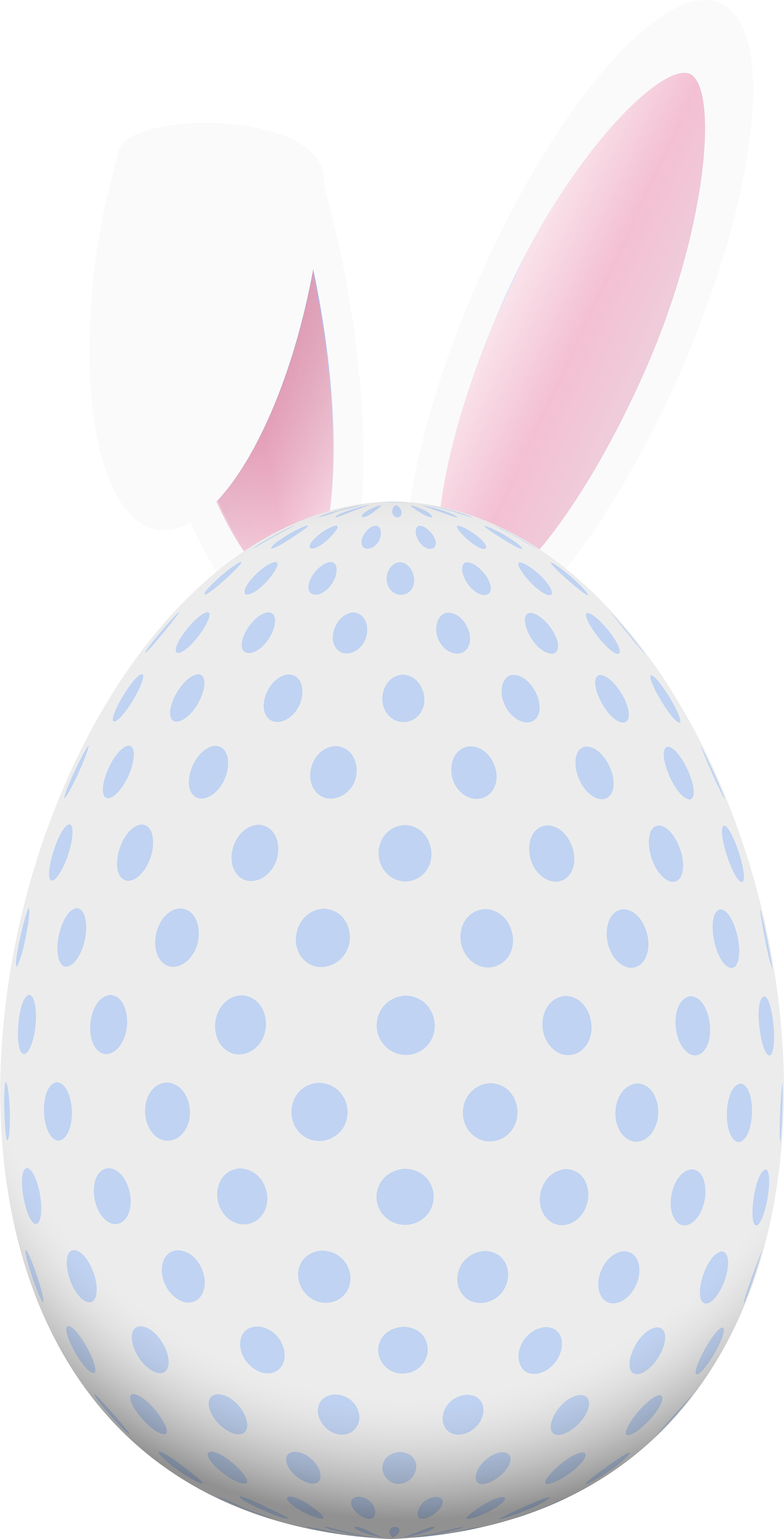 Easter Egg With Bunny Ears Clipart (4077x8000), Png Download