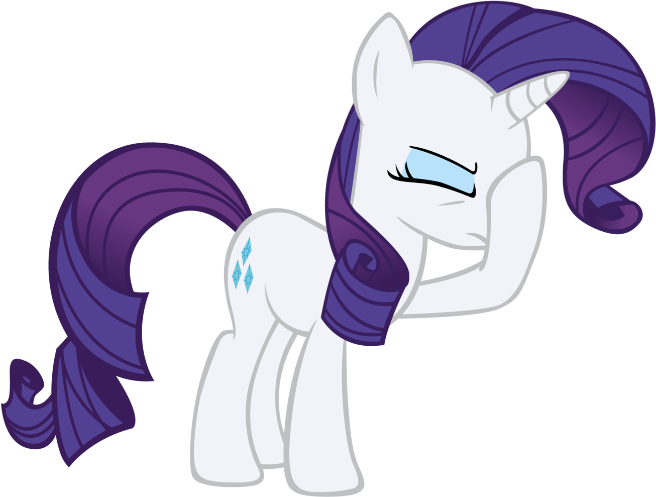 Facepalm Pony Facehoof Rainbow Dash Another Facehoof - Mlp Rarity Facehoof (1600x1226), Png Download