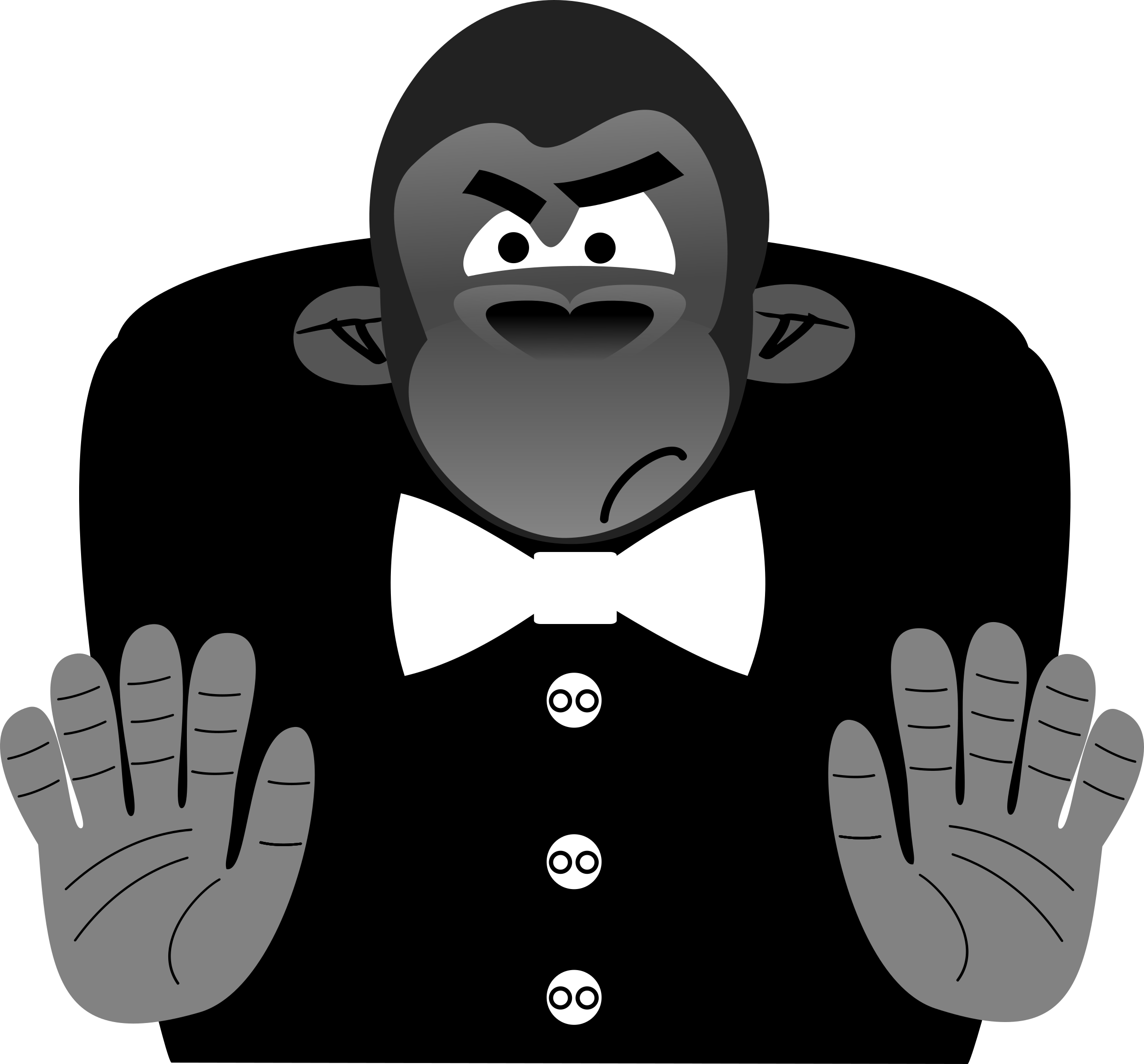 Gorilla Vector Low Poly - Gorilla Clip Art (2400x2232), Png Download