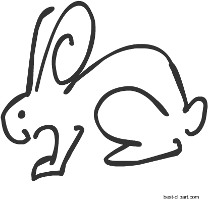 Easter Bunny Outline - Easter (450x450), Png Download